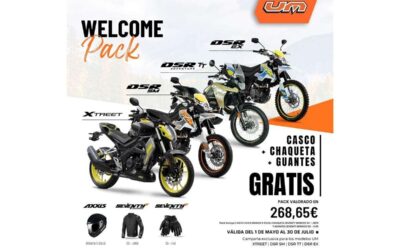 Welcome Pack: el regalazo que te llevas al comprar tu nueva moto UM